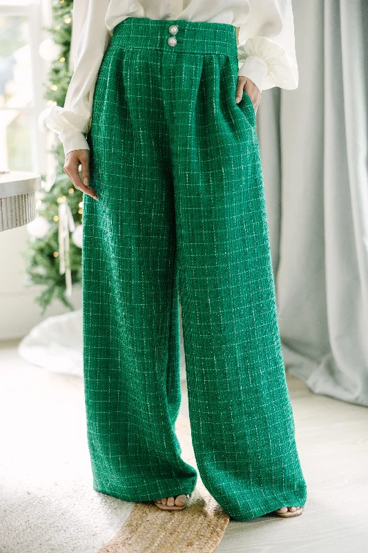 All The Best Green Tweed Pants