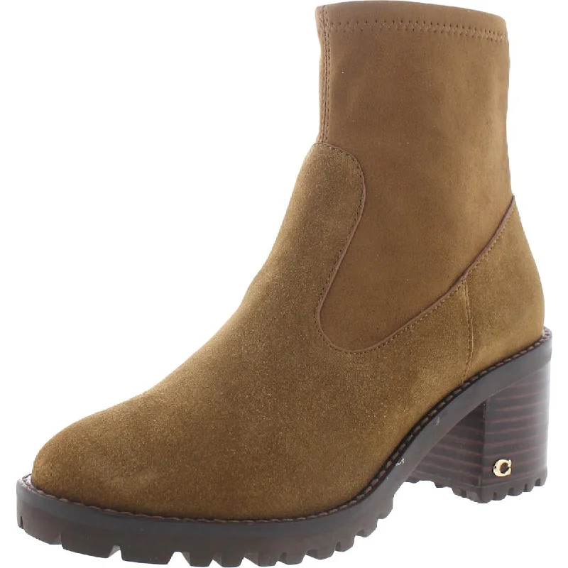 Coach Womens Joy Zipper Slip On Booties