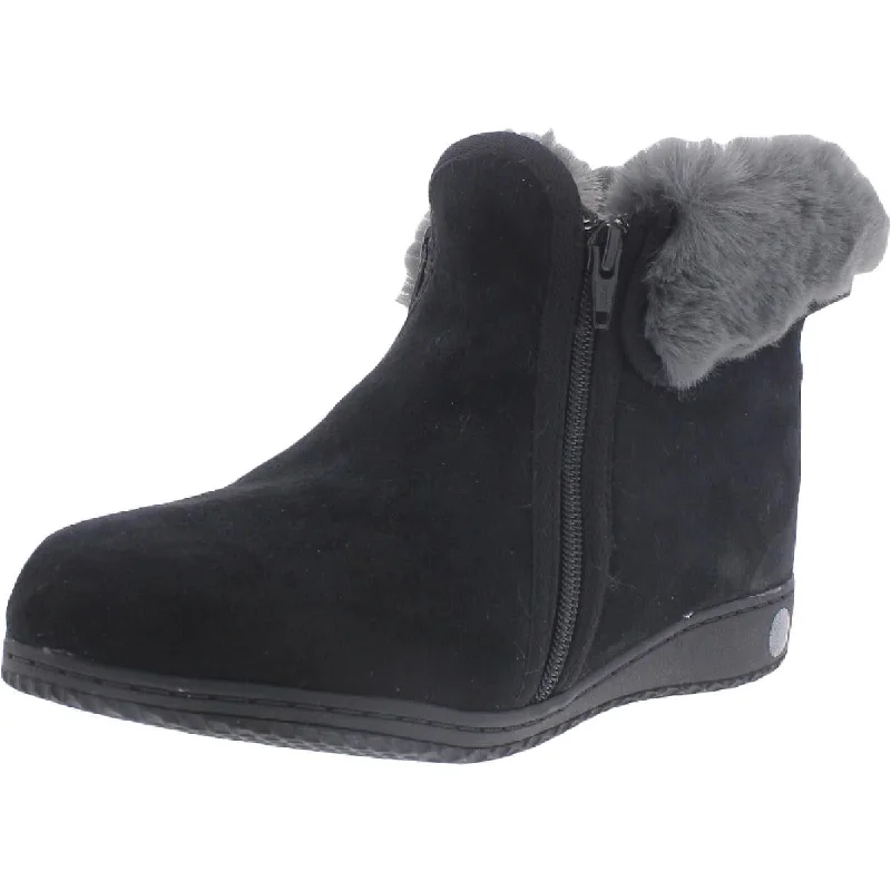 David Tate Womens Cuff Suede Ankle Booties