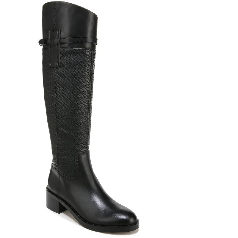 Franco Sarto Womens Colttall Leather Embossed Knee-High Boots