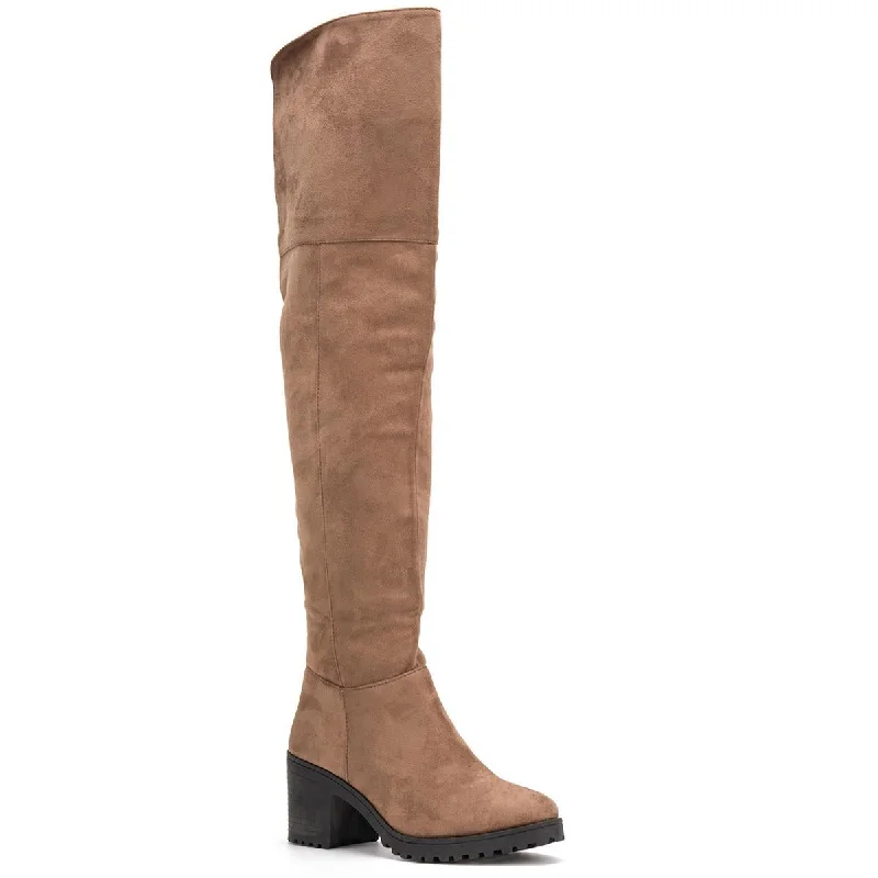 Olivia Miller Womens Bethany Tall Zipper Over-The-Knee Boots