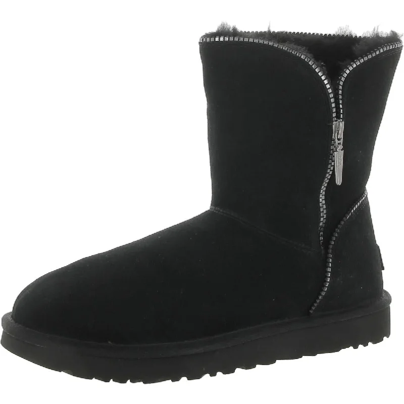 Ugg Womens Florence Leather Side Zipper Winter & Snow Boots