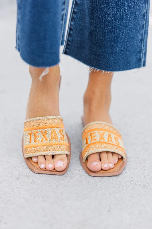 Walk On Orange Texas Slide Sandals